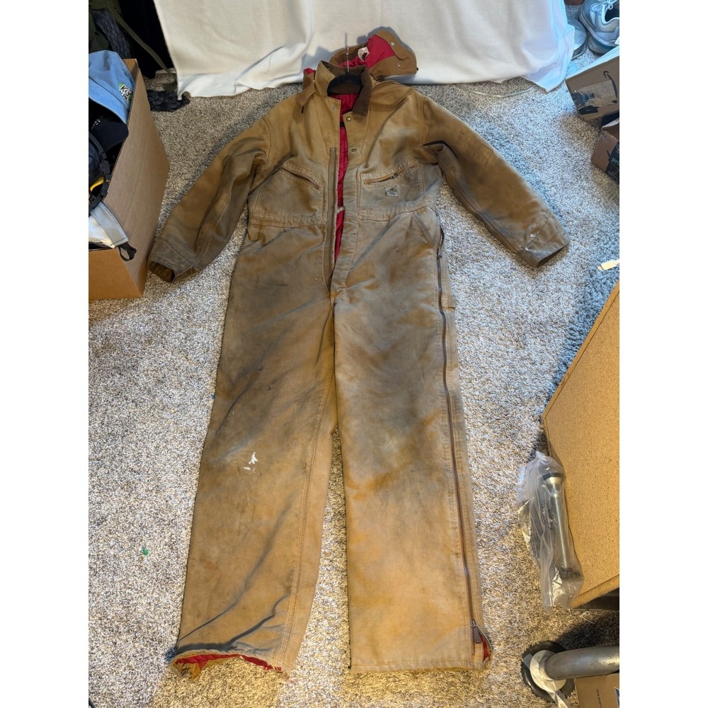 Vintage 1989 Carhartt 100th Anniversary Insulated Coveralls USA Union Made XL
